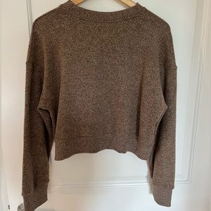 ZARA Cropped Brown Sweater